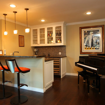 Hermosa Beach Traditional Basement and Bar Area Remodel