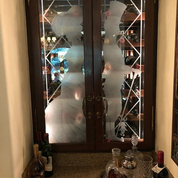 His/Her Home Bar- Custom Glass Etching