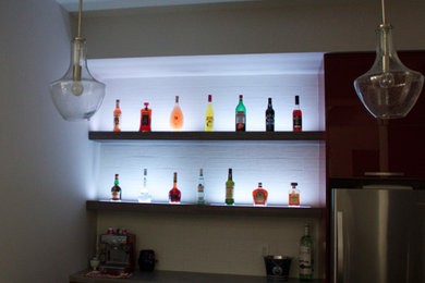 This is an example of a home bar in Edmonton.