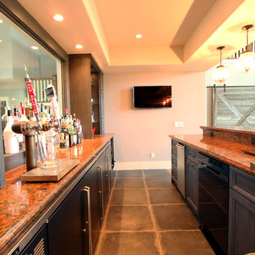 Home Bar with Ice Maker, Sink, and Full Dishwasher