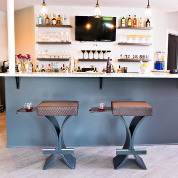 Home Bar with Stools