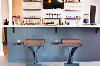 Home Bar with Stools