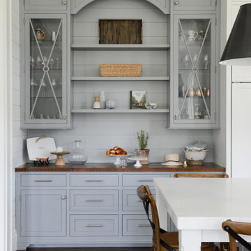 Hopes Neck Farmhouse Kitchen Cabinets Built-in