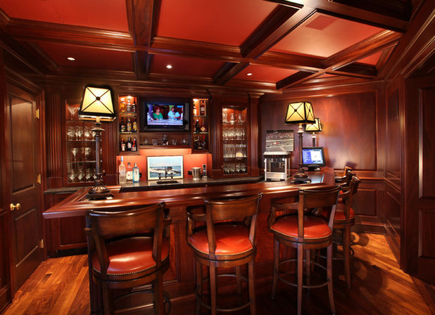 Traditional Home Bar by Current Concepts Home Automation
