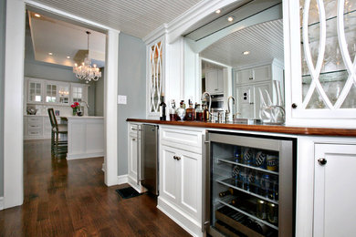 Inspiration for a timeless home bar remodel in Louisville