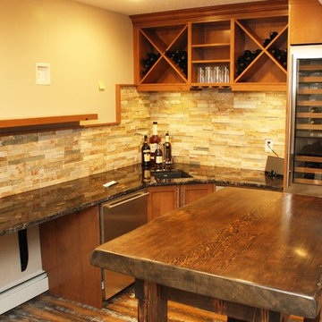 Knotty Alder Wet Bar - Okotoks