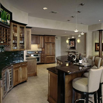 Lower Level Kitchen by Design Connection, Inc. | Kansas City Interior Design