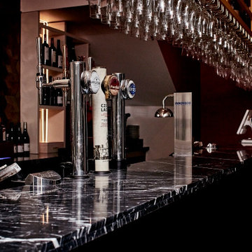 Luxurious Bar with Nero Marquina Marble