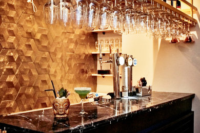 Photo of a modern home bar in London.