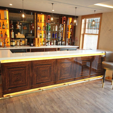 Luxury Home Bar in Macassar Ebony