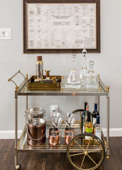 Transitional Home Bar by Design Shop Interiors