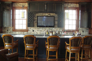 Elegant home bar photo in Other