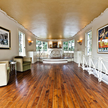 Modern hardwood in a victorian space