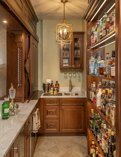Victorian Home Bar by Copper Leaf Interior Design Studio