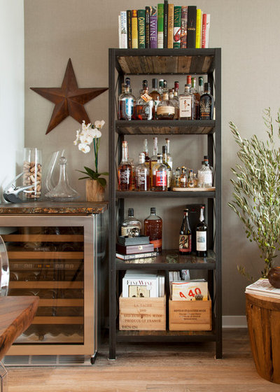 Transitional Home Bar by Margot Hartford Photography