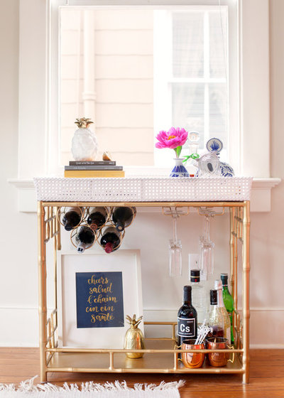 Transitional Home Bar by Margaret Wright Photography