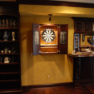 Olde English Aged Plaster Finish throughout an entire Lower Level in Virginia