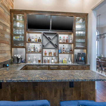 Once a Formal Dining Room, Now a Custom Home Bar!