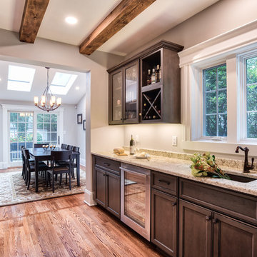 Open Concept Butler's Pantry With a Dining Room View