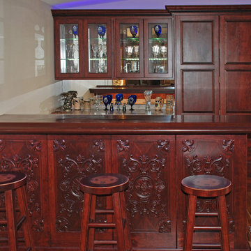 Ornate Cherry Bar and Back Bar