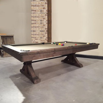 Otis Pool Table by Plank & Hide w/Accessories, and Dining Top Option