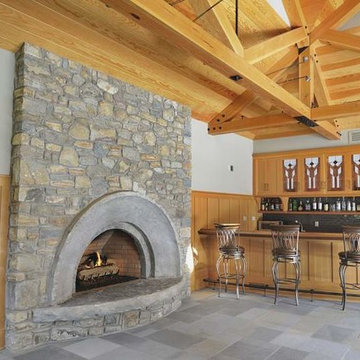 Pool House Fireplace