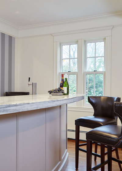 Transitional Home Bar by Lee Kimball