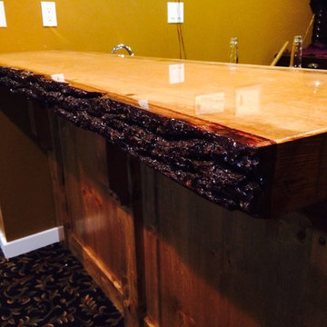 Reclaimed bar top from a 500 yr old Garry Oak Tree