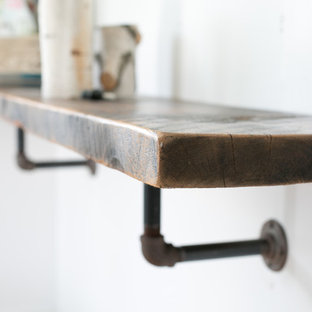Reclaimed Barn Wood Industrial Shelving