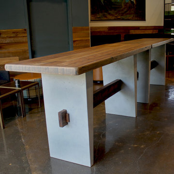 Reclaimed Wood and Concrete Table