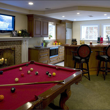 Basement Entertaining with Wet Bar