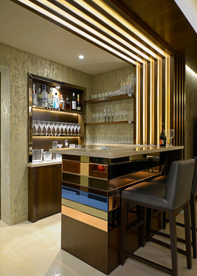 Contemporary Home Bar by Contours The Design Company