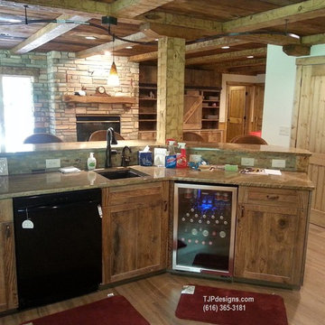 Rustic Bar and entertainment room