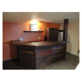 Rustic Barn Wood Bar - Rustic - Home Bar - Other - by Prairie Barnwood ...