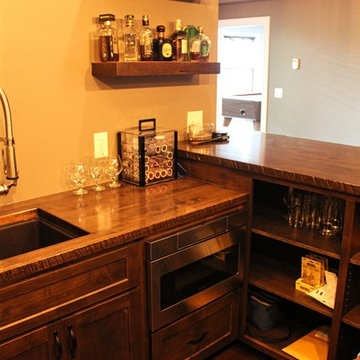 Rustic custom bar cabinets