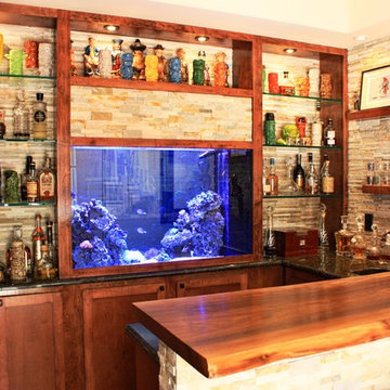 Rustic Dallas Wetbar Remodel
