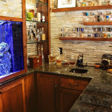 Rustic Dallas Wetbar Remodel