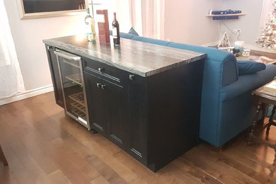 Transitional home bar photo in Other