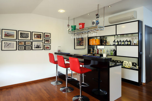Contemporary Home Bar by Neu Konceptz Pte Ltd