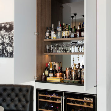 Bar Unit with Integrated Wine Frdges
