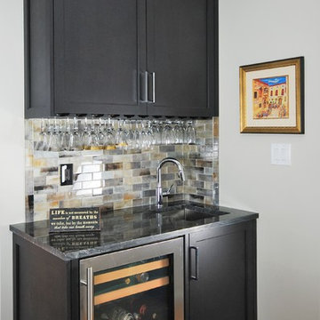 Steel Accented Kitchen and Bar