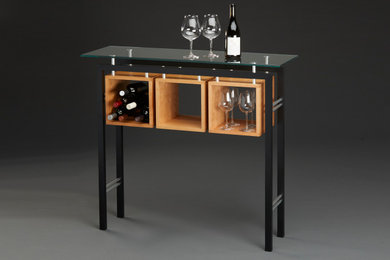 Inspiration for a contemporary home bar remodel in Other
