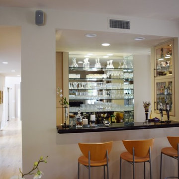 The Ratican Contemporary Breakfast Area, Family Room and Bar - Pasadena,Ca.