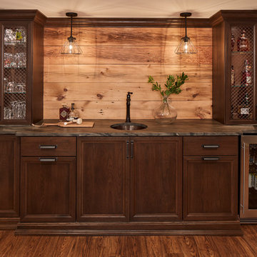Traditional Kitchen + Rustic Lower Level Remodel
