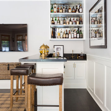 Traditional Living Room with Home Bar