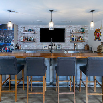 Transitional Home Bar