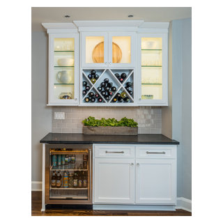 Transitional Kitchen and Great Room - Transitional - Home Bar ...