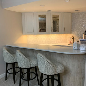 Transitional Remodel of Kitchen, Bar Area and Dining Room