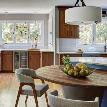 Transitional Walnut Kitchen