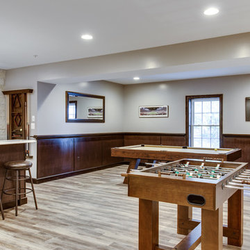 Transitional Wet Bar and Game Room Area Ijamsville, MD